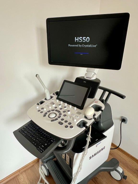 Használt Samsung HS50 típusú 2D/ 3D/ 4D/ 5D ultrahang készülék két vizsgálófejjel